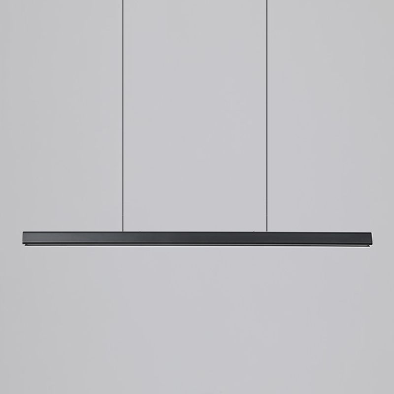 Estilo moderno lineal colgante de metal claro 1 lámpara de la isla de la luz