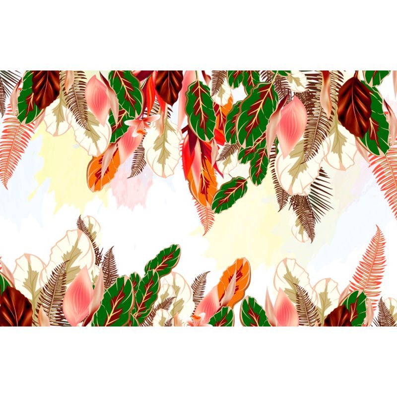 Botanical Wall Mural Tropical Decorative Dining Room Wall Covering, Custom Printed