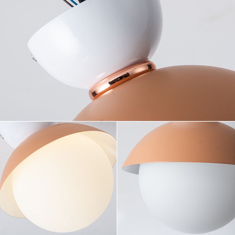 Lámpara de techo LED nórdica acrílica de una luz con montaje semi empotrado para dormitorio infantil