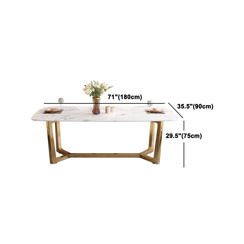 Modern Marble Top Dining Set Rectangle 1/2/5/6/7 Pieces Dining Room Table Set