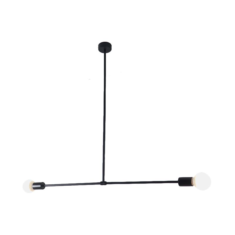 31,5 "/39" W Lampada lampadario a vista moderno in stile moderno Metal 2 Himping Impiccio in nero/oro