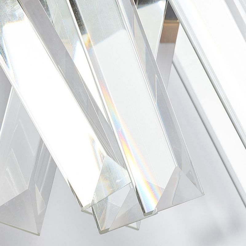 Geometric Shape Crystal Wall Light Modern Style 2 Lights Wall Light Sconce in Gold