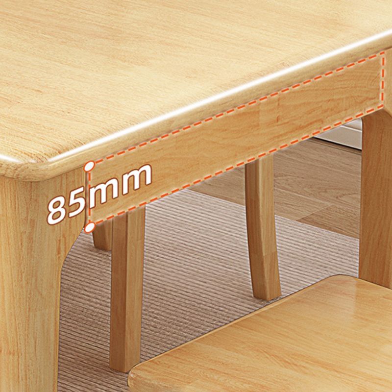 Simplicity Style Dinette Table Solid Wood Rectangle Dinner Table for Kitchen