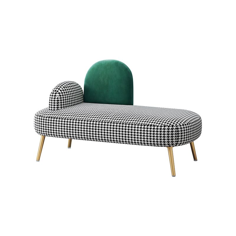 Contemporary Camel Back Standard Sofa Fabric Round Arm Sofa for Bonus Room