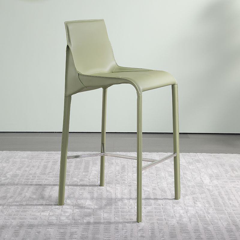Modern Bar Stool Backrest Leather Counter Stool for Bristol with Metal Legs
