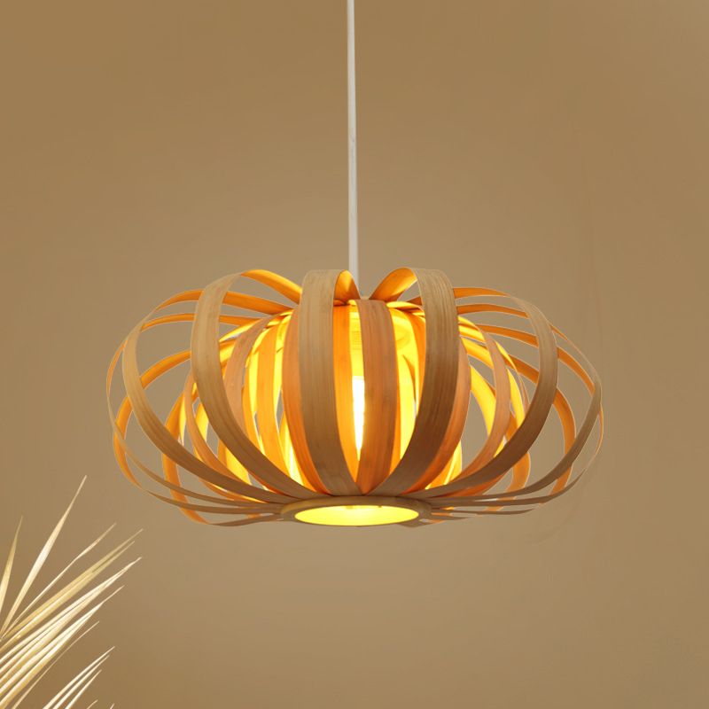 Lámpara de madera de 1 luces de lámpara de madera de lámpara nórdica con cable ajustable, 18 "/21.5" /24.5 "W