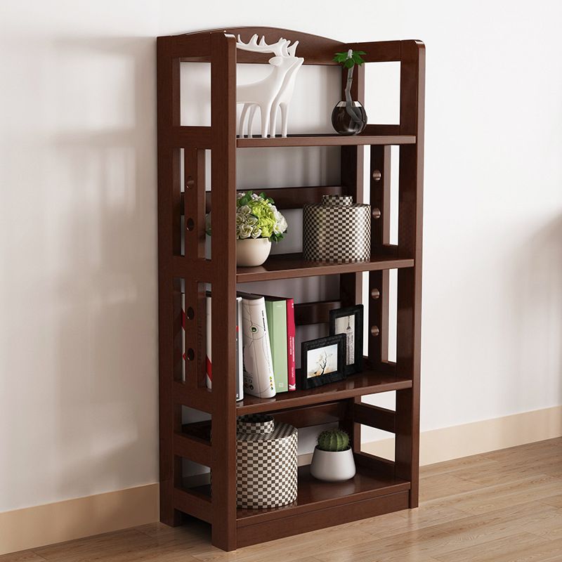 Wooden Etagere Modern Shelf Bookcase Vertical Bookcase for Living Room