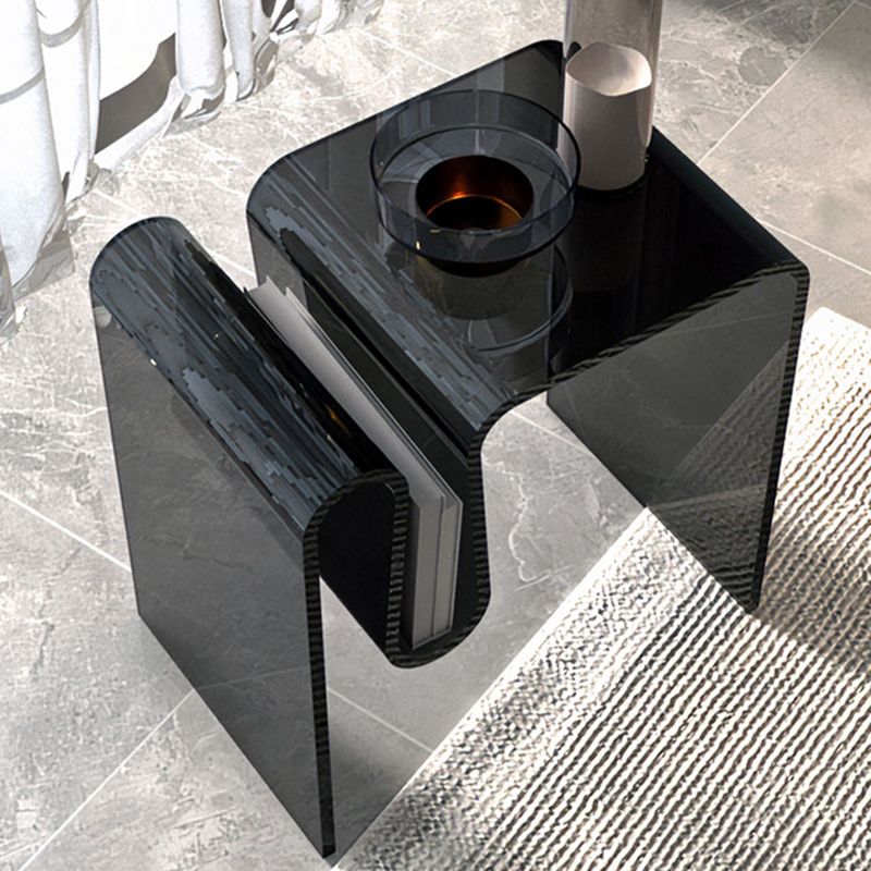 Unique Shape Side End Snack Table Acrylic Living Room Corner Table