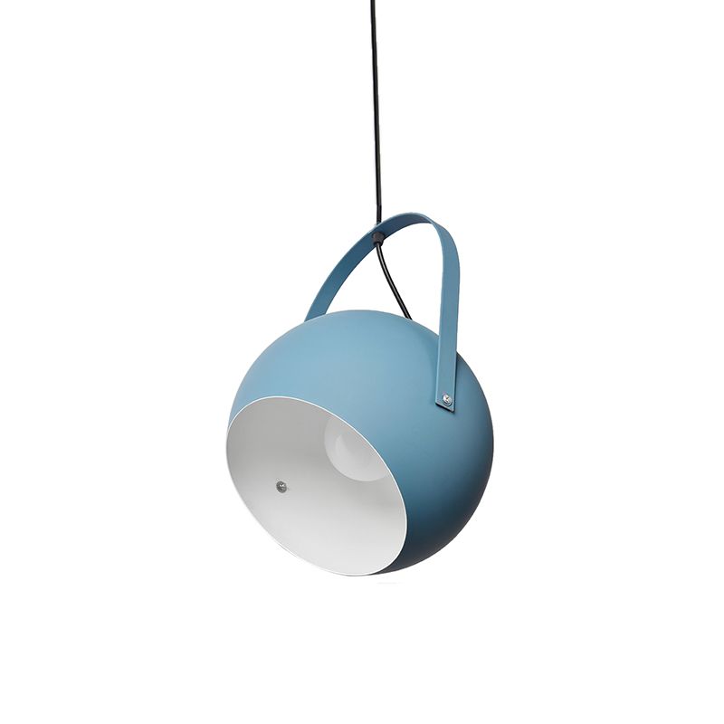 1 Head Globe Pendant Light Rotatable Macaron Loft Metal Hanging Light für Wohnzimmer