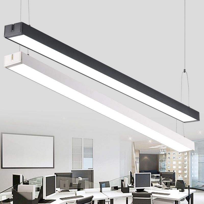 Linear LED Chandelier Light Fixture Simplicity Acrylic Conference Room Pendant Lamp