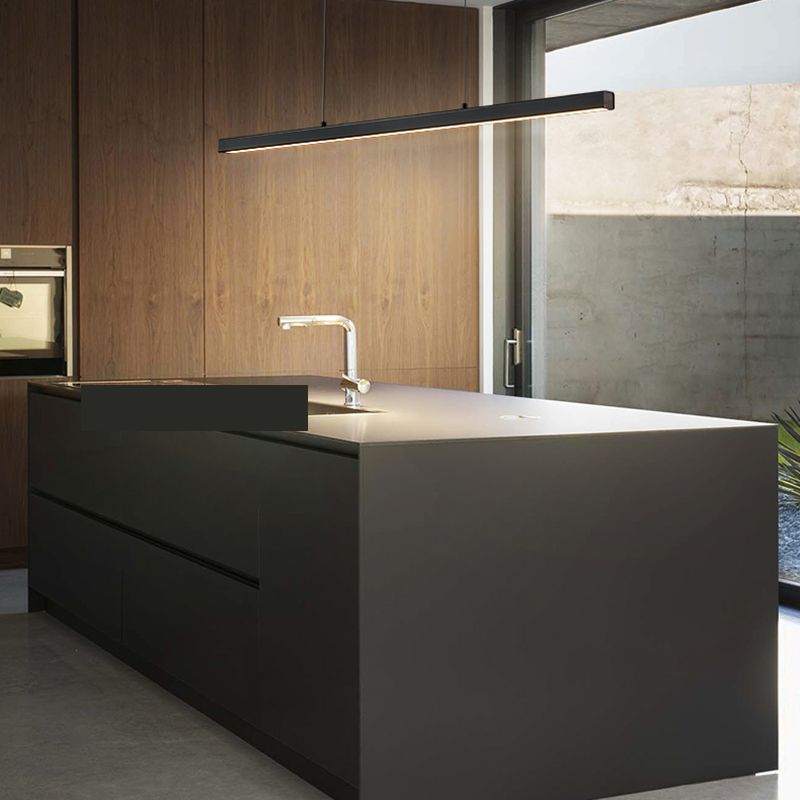 Suspendu de style Long Strip Island Long Light Light pour salle à manger