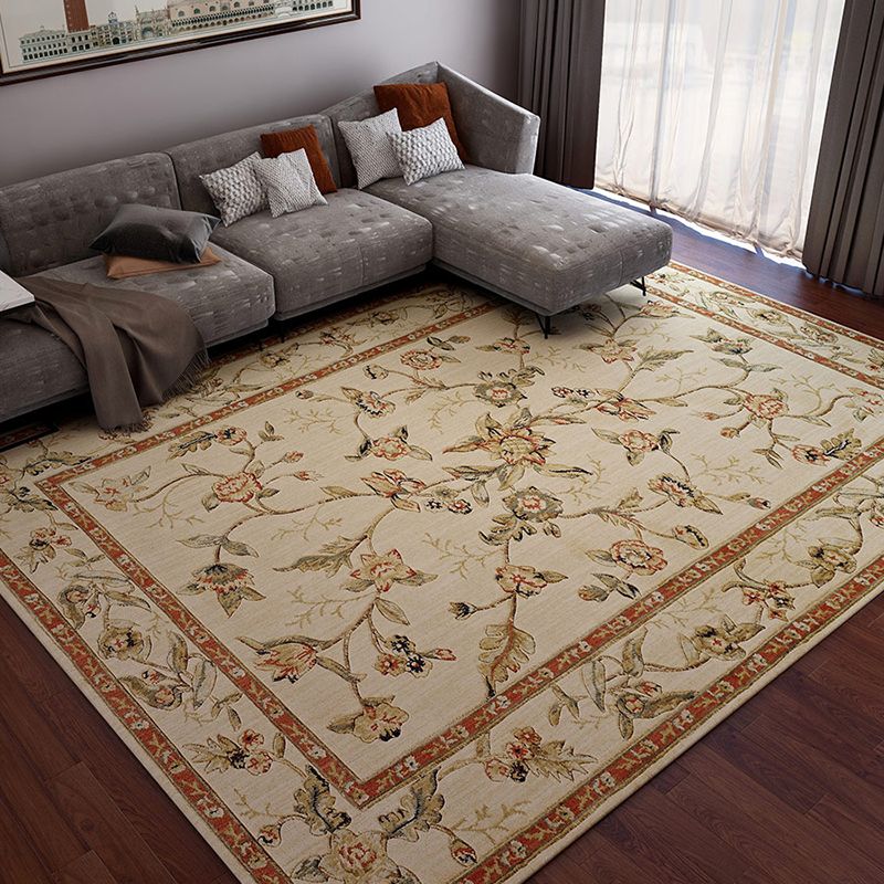Alfombra de alfombra de área de área tradicional alfombra de poliéster estampado alfombra de respaldo sin deslizamiento para salón para salón