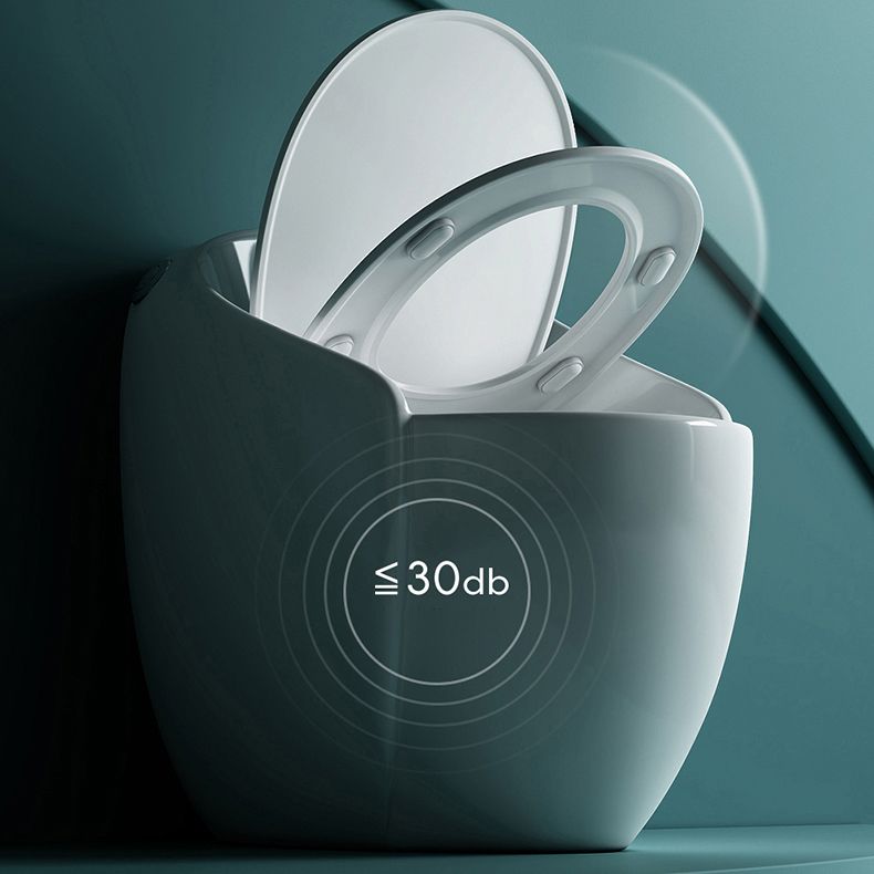 1-Piece Flush Toilet 1.2/1.6 GPF Elongated Toilet Bowl for Bathroom