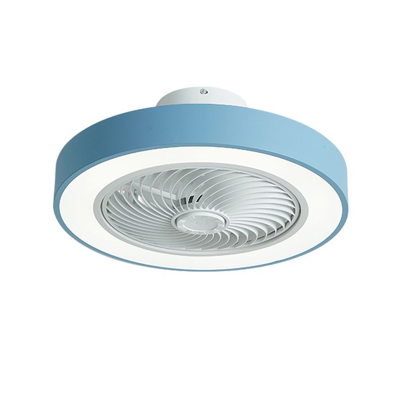 Makkaron -trommelförmige Lüfterbeleuchtung Acryl Kinder Schlafzimmer LED SEMI BUSH MOUNT LAMPE