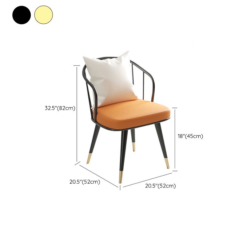 Round Dining Table Set with Metal Chairs 1/5 Pieces Modern Dining Set for Home