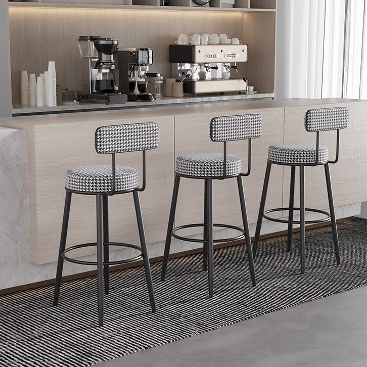 Industrial Footrest Counter Stool Low Back Armless Bar Chair