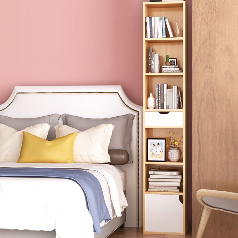 Closed Wooden Bookshelf Modern Home Living Room Corner Bookcase