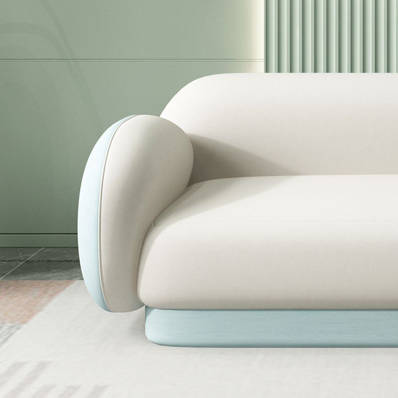 Modern Macaroon Sofa Pillow Top Arm Standard Tight Back Sofa for Apartment