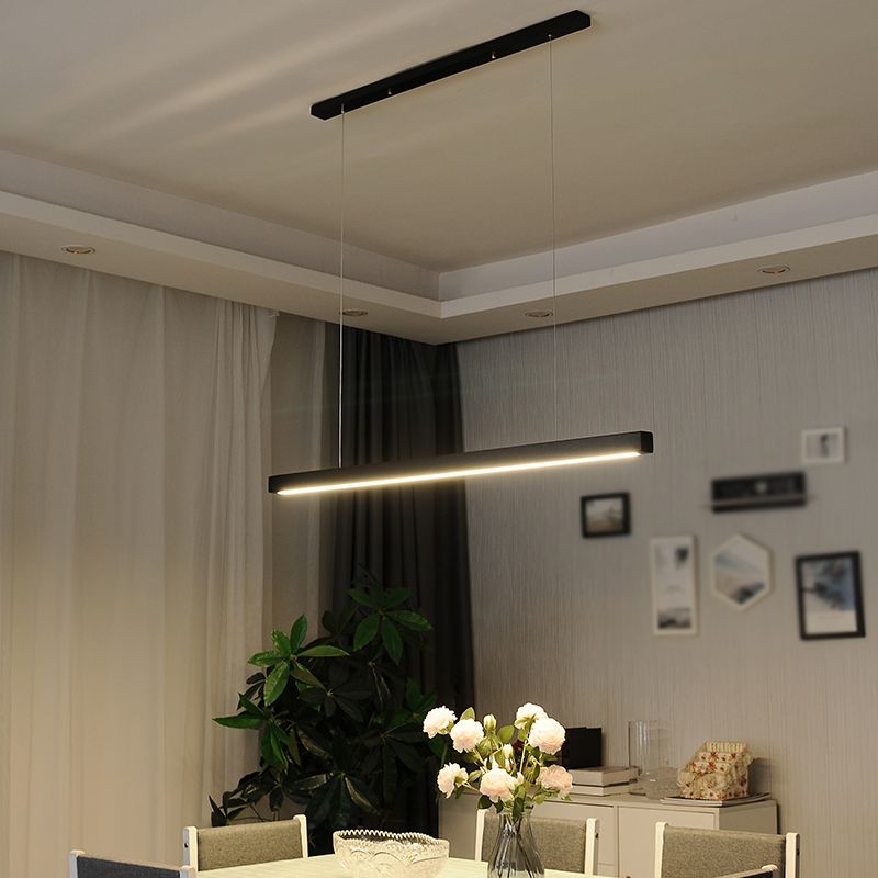 Forma lineal Luz colgante de estilo contemporáneo 1 accesorio de iluminación colgante de luz