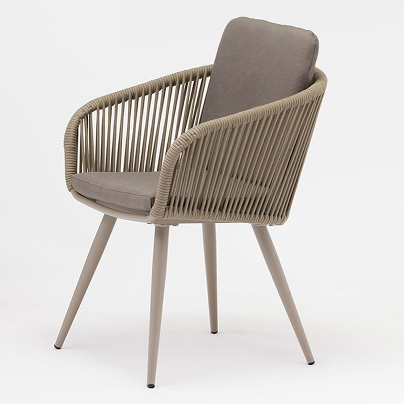 Grey Boho Style Dining Set Metal Oval 1/5/7 Pieces Dining Set