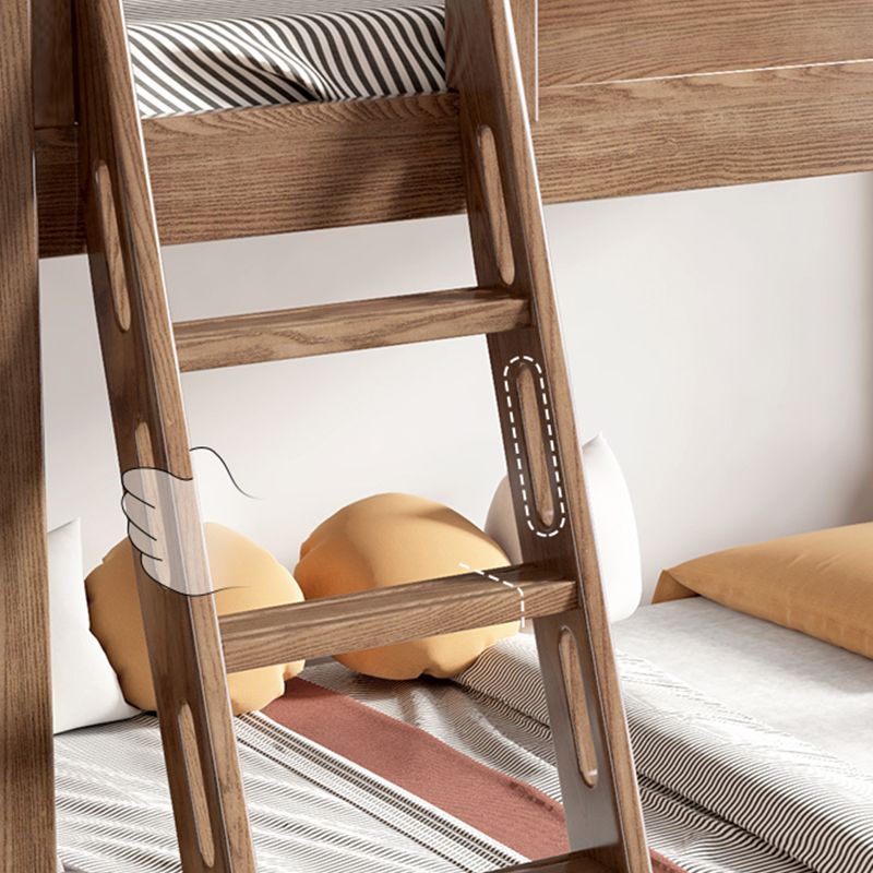 Modern Solid Wood Bunk Bed Mattress Included Bed with Custom Legs