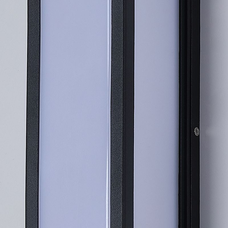 Moderner Stil rechteckiger Wandlampe Leuchte Metall 1 Lichtwandmontierte Beleuchtung in Schwarz