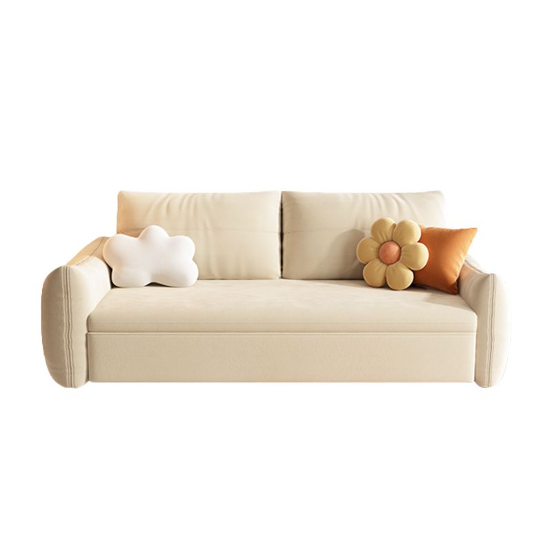 Modern Futon Sofa Bed 30.31" Wide Fabric Storage Futon with Mattress