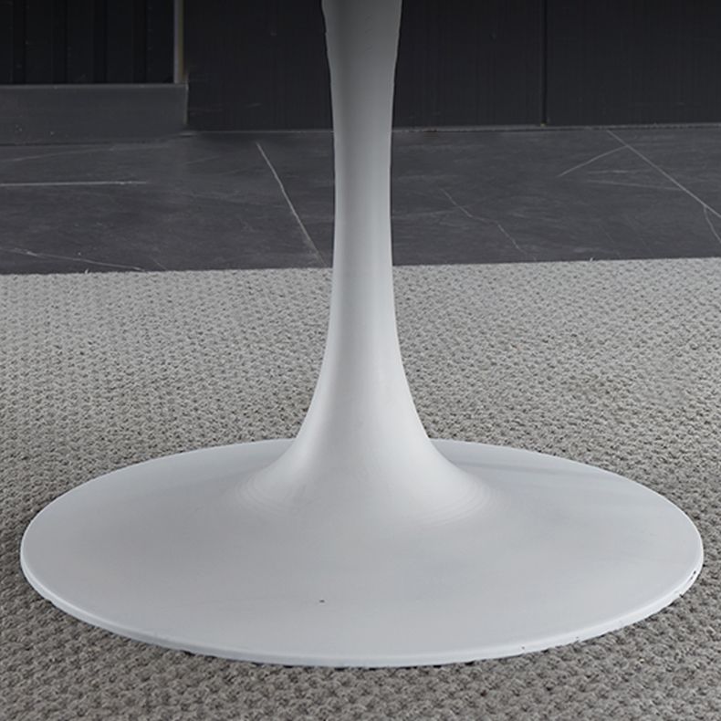 Minimalist Sintered Stone Dining Table Round Shape Kitchen Dining Table with Tulip Base