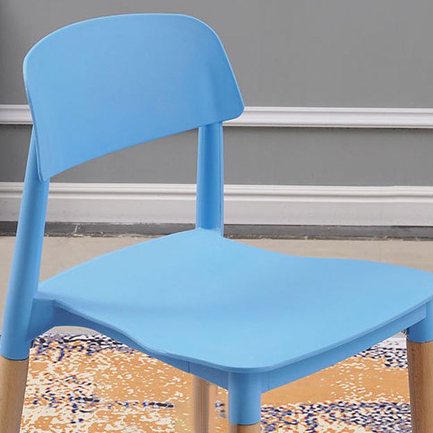 Wood Scandinavian Kitchen Dining Room Chair Open Back Side Chair
