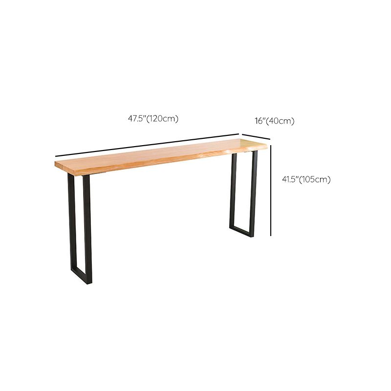 Industrial 1/2/7 Pieces Bar Table Set Rectangle Wood Bar Table with High Metal Stools