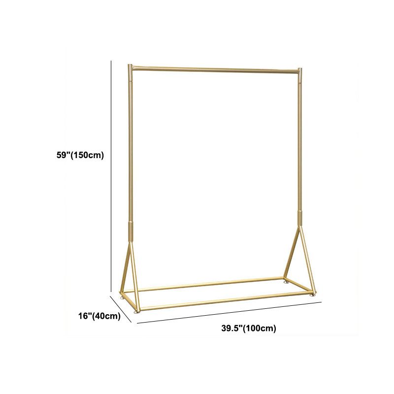 Glam Hall Tree Hanging Rail Metal Framed Coat Hanger for Living Room