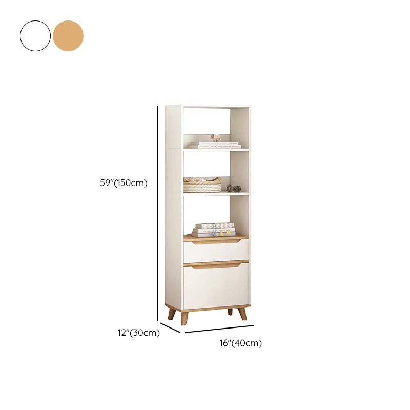 Contemporary Style Simple Wood Chest with Shelves for Living Room