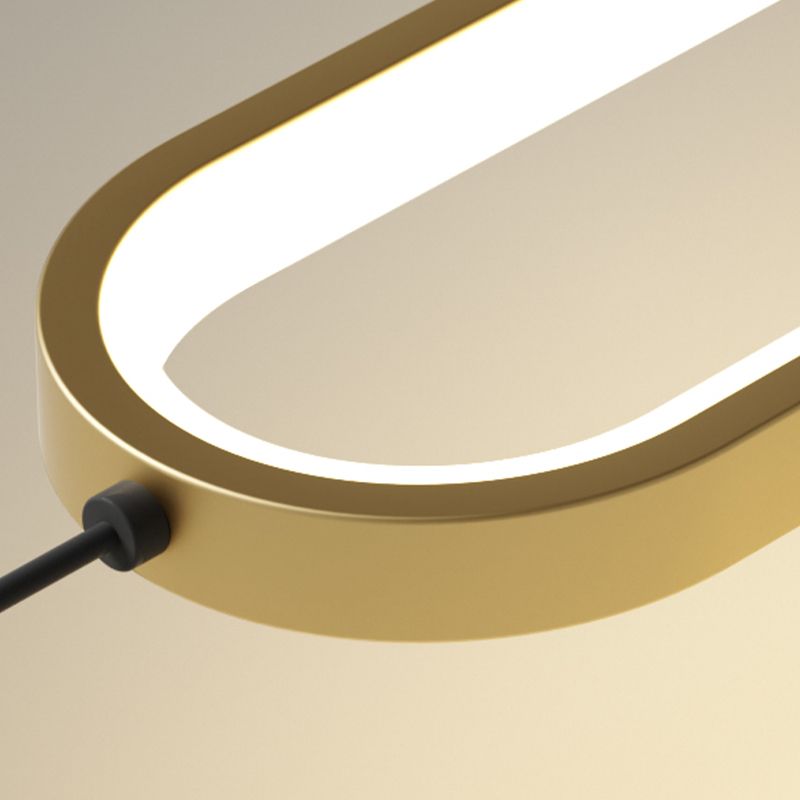 Linear Shape Hanging Lighting Modern Style Metal Multi Light Hanging Lamp for Bedside