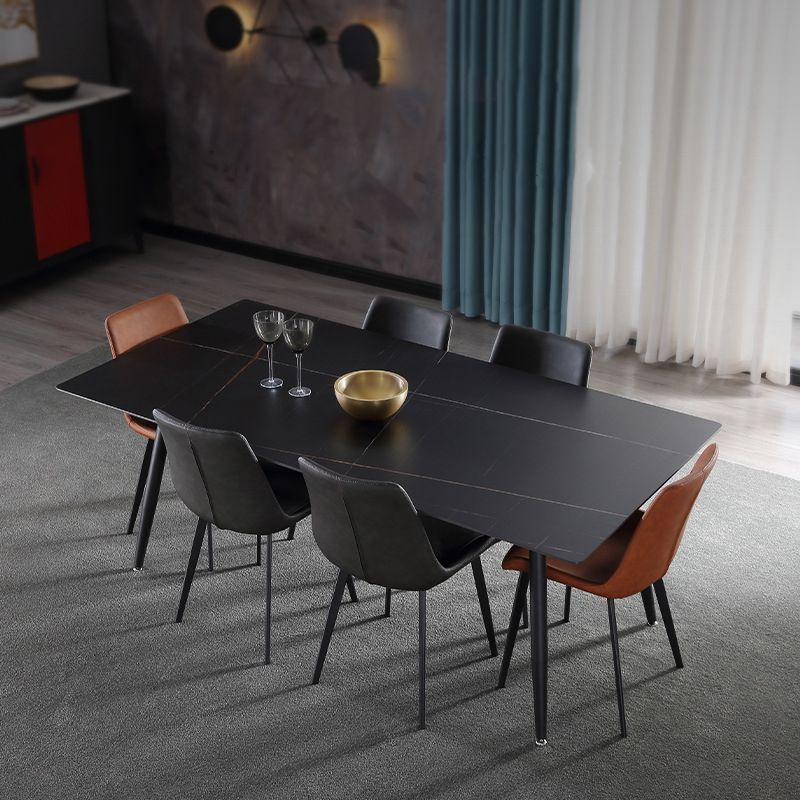 Designer Style Sintered Stone Dining Set Rectangle 1/2/5/7 Pieces Dining Area Table Set
