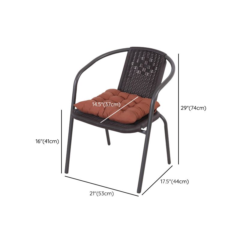 Contemporary Style Arm Chair Plastic Dining Accent Chair for Dining Room