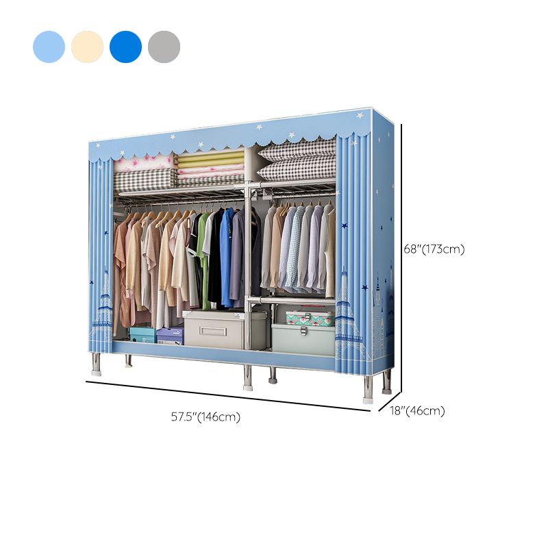 Steel Wardrobe Armoire with Legs Modern Wardrobe Cabinet for Home