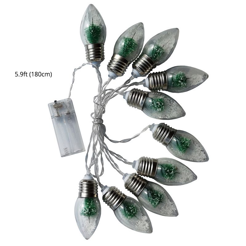 Mini Clear Glass String Lighting Nordic Battery Powered LED Festive Lighting for Bedroom