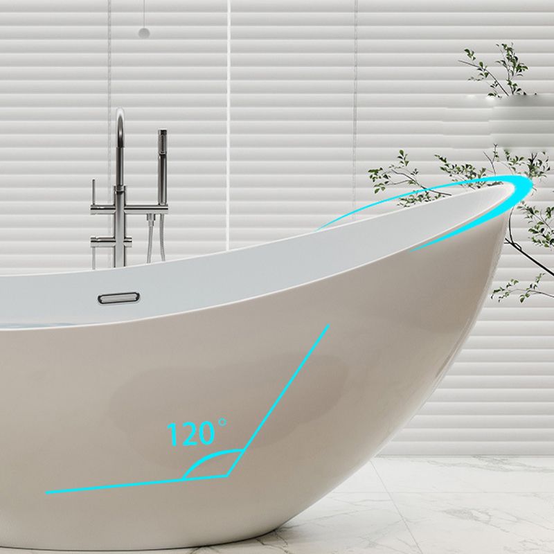 Acrylic Soaking Bathtub Antique Finish Single Slipper Bath Tub