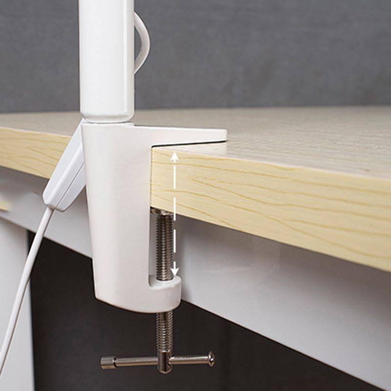 USB-Tischlampe mit Klemmen, Metall und Kunststofftischleuchte für Schlafzimmer