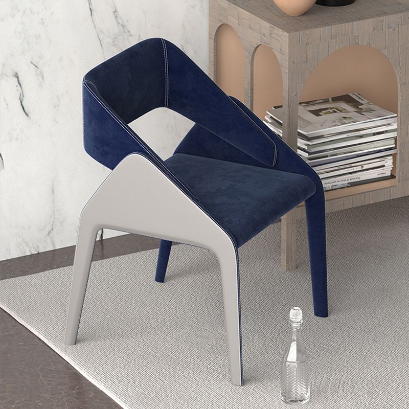 Open Back Side Dining Chairs Modern Upholstered Dining Accent Chair