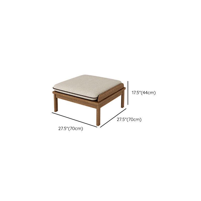 Fabric Sofa in Wooden with Wood Arm Contemporary Living Room Seating