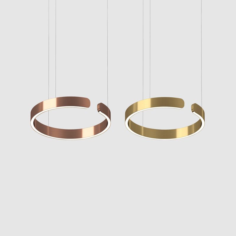 Éclairage de suspension ronde Amélioration de lad hanging LED postmoderne pour salle à manger