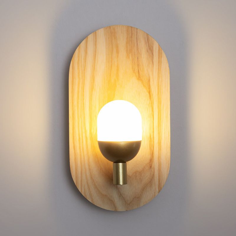 Modern Wall Light Sconces Wood 1 Light Wall Lighting Fixtures for Dining Room