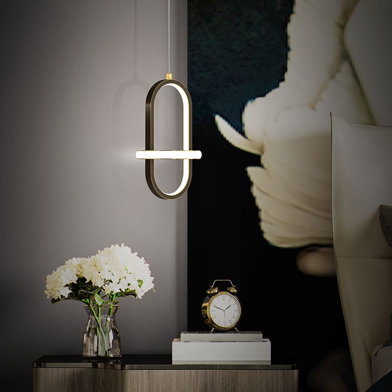 Pendre contemporain Light 2-Light Plafond plafond Metal pour chambre à coucher