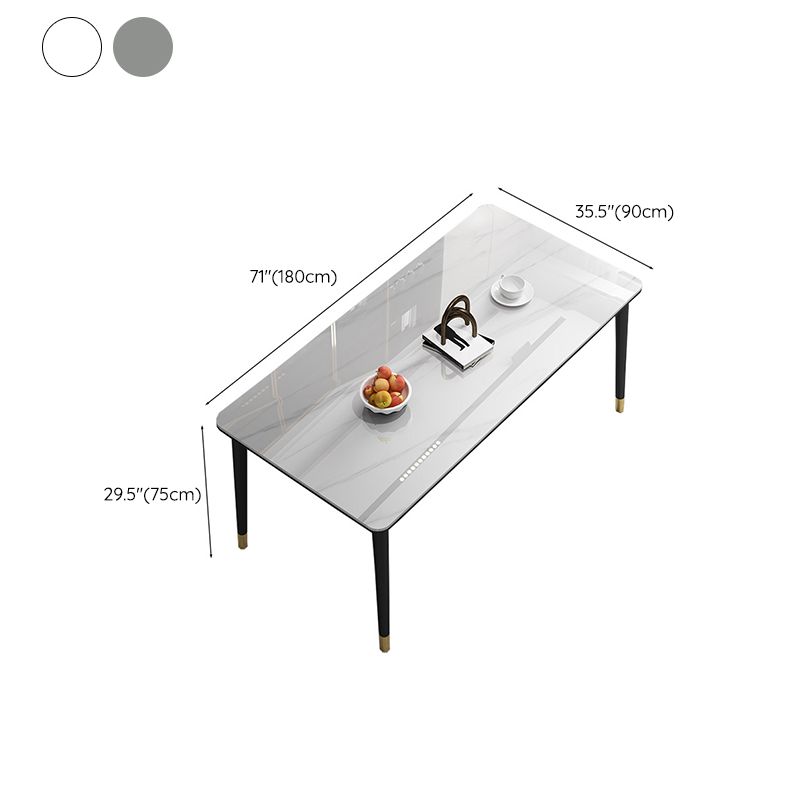 Minimalist 1/2/5/7 Pieces Furniture Stone Rectangle Dining Table Set for Home