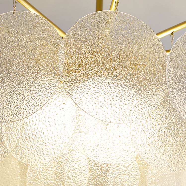 Luces colgantes de geometría de estilo contemporáneo lámparas de araña colgantes de vidrio en oro