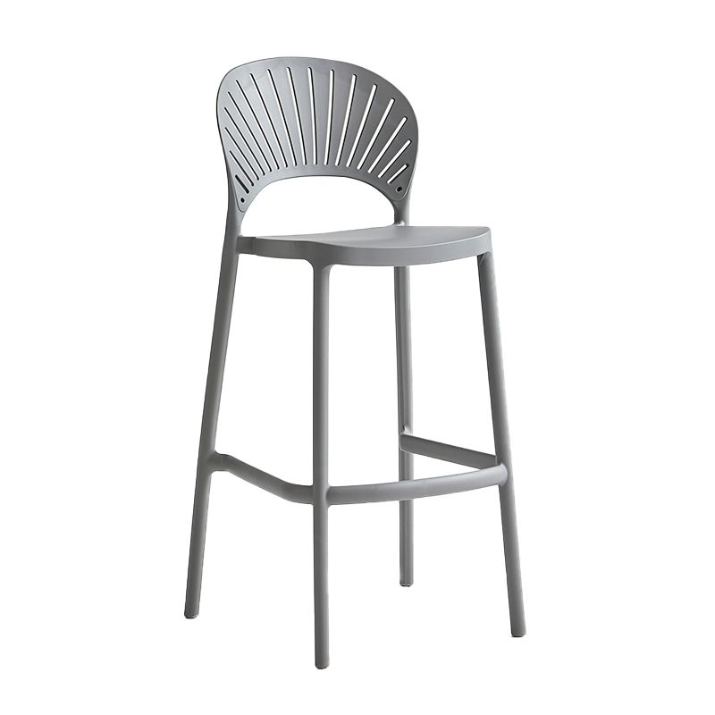 Contemporary Style Plastic Bar Stool Footrest Counter Stool for Restaurant
