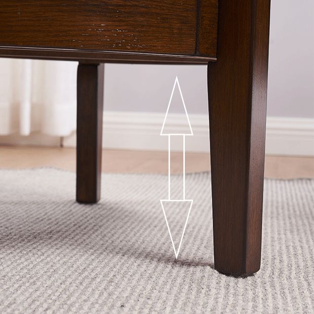 Traditional Round Wooden Top Side Table 3 Legs End Table with Storage