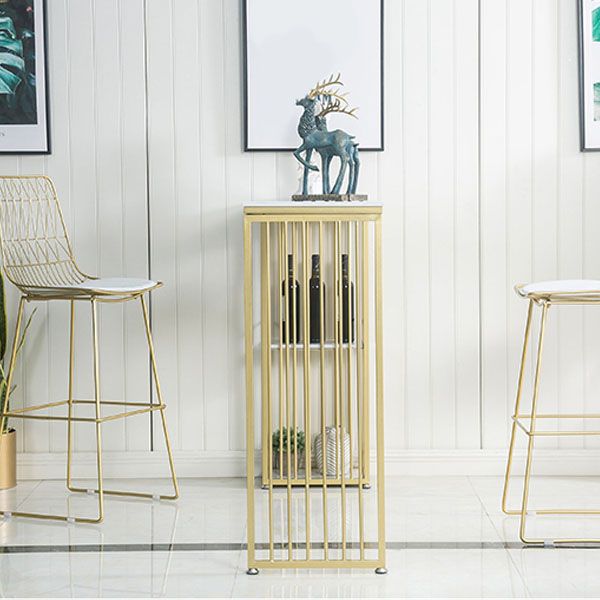 Glam Style Bar Table Set 1/3 Pieces Rectangle Bar Table with Upholstered Stools