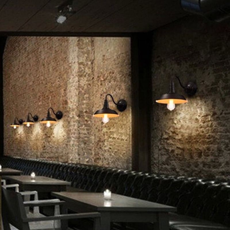 Lampada a muro di applione da parete in stile industriale a sparo da parete in metallo lampada montata